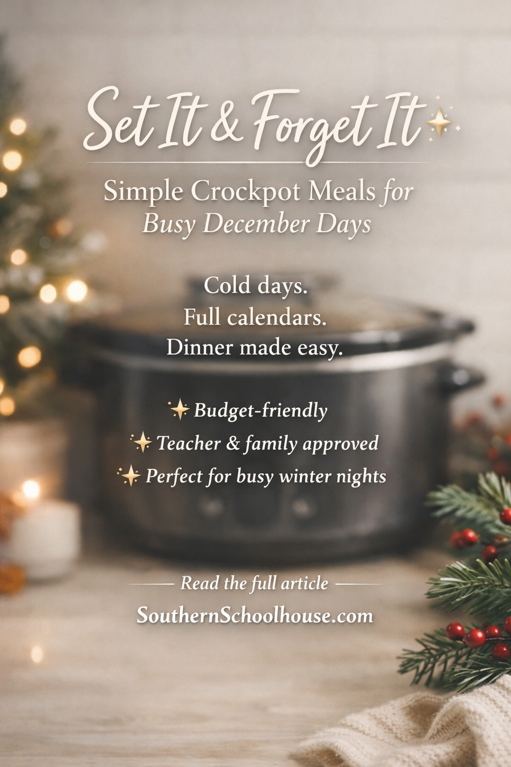 Set It and Forget It: Simple Crockpot Meals for Busy Days