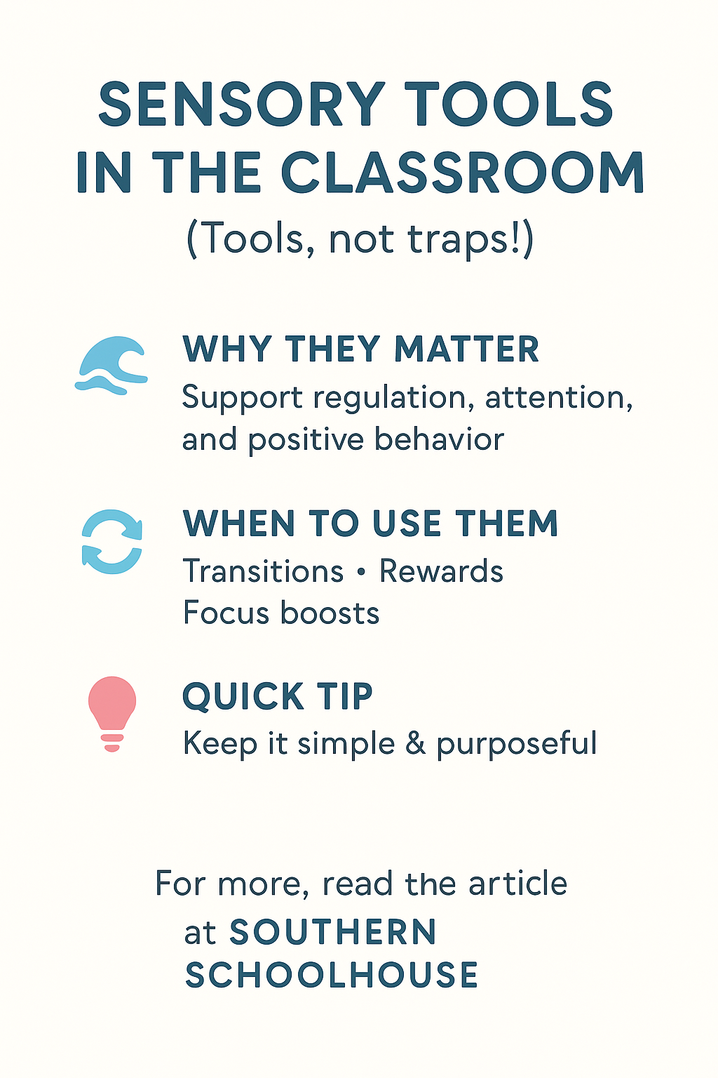 Tools, Not Traps: Harnessing Sensory Items for Success