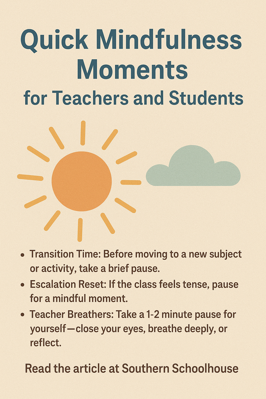 Part 2: Quick Mindfulness Moments for Teachers and Students