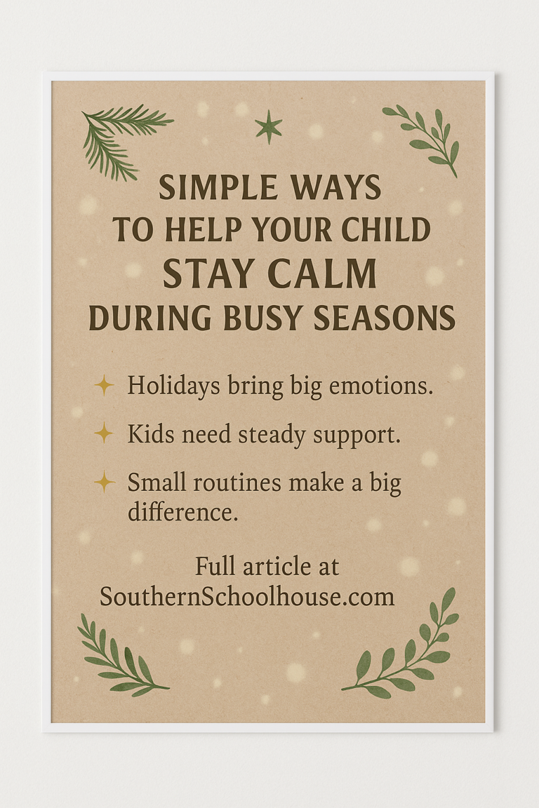Simple Ways to Help Your Child Stay Calm During Busy Seasons